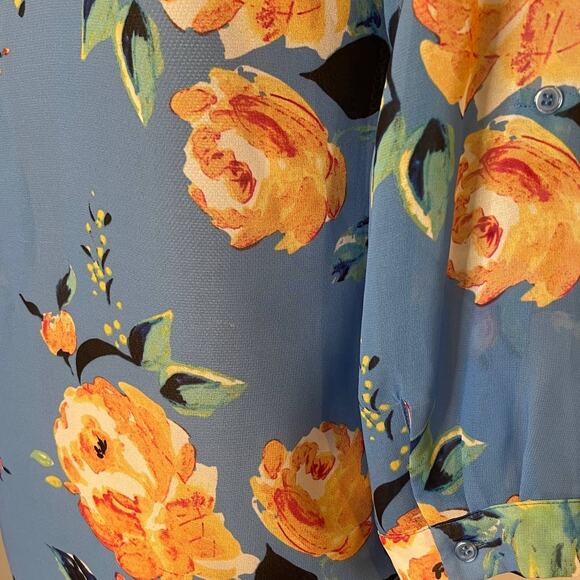 Yumi Kim Floral Wrap Blouse size xsmall - Picture 6 of 8